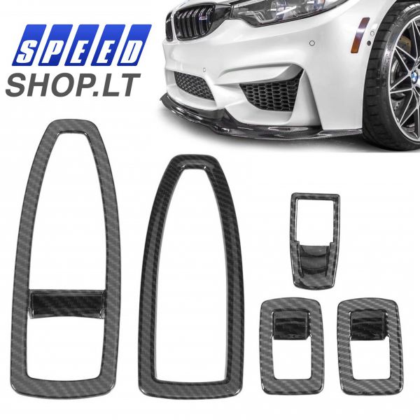 BMW 3 F30 F31 mygtukų apdaila Carbon